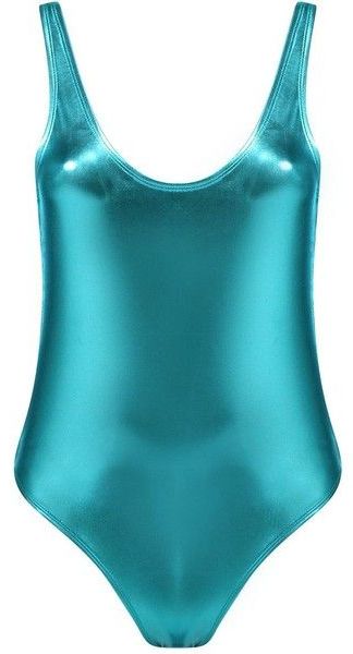 Amman Boutique Metallic Scoop Back Marine Swimsuit