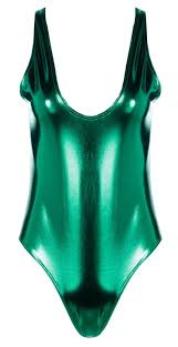 Ibiza Metallic Scoop Green Swimsuit