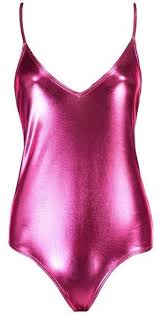 Miami Boutique Metallic Cross Back Pink Swimsuit