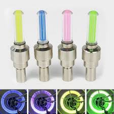 Car / Bike / Bicycle Tyre Wheel Spoke Valve Cap LED Neon Light