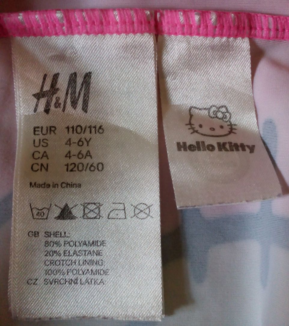 Hello Kitty Pink X-Back Girls Swimsuit