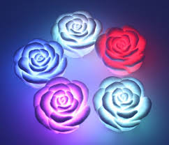 LED color changing realistic rose decoration